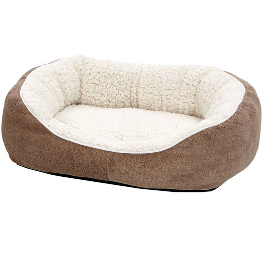 Midwest Ultra-Soft Fleece Dog & Cat Cuddle Bed, Small, Brown