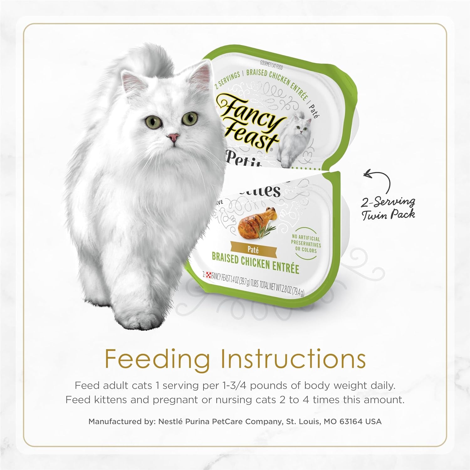 Fancy Feast Gourmet Wet Cat Food Variety Pack, Petites Pate Collection, Break-Apart Tubs, 24 Servings - (Pack of 12) 2.8 Oz. Tubs