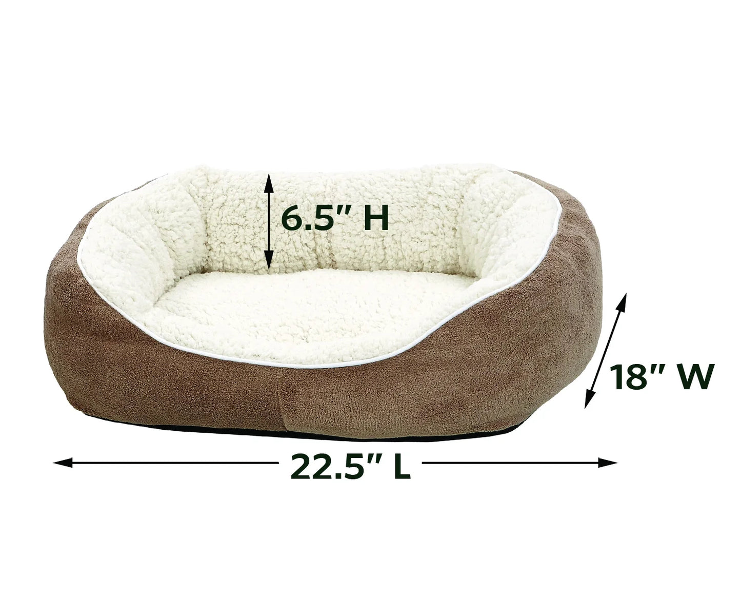 Midwest Ultra-Soft Fleece Dog & Cat Cuddle Bed, Small, Brown