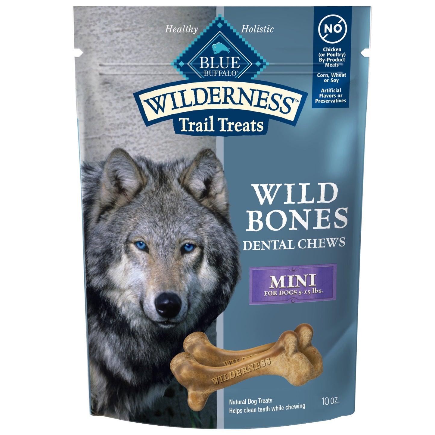 Wilderness Wild Bones Dental Chews Dog Treats, Mini, 10-Oz Bag