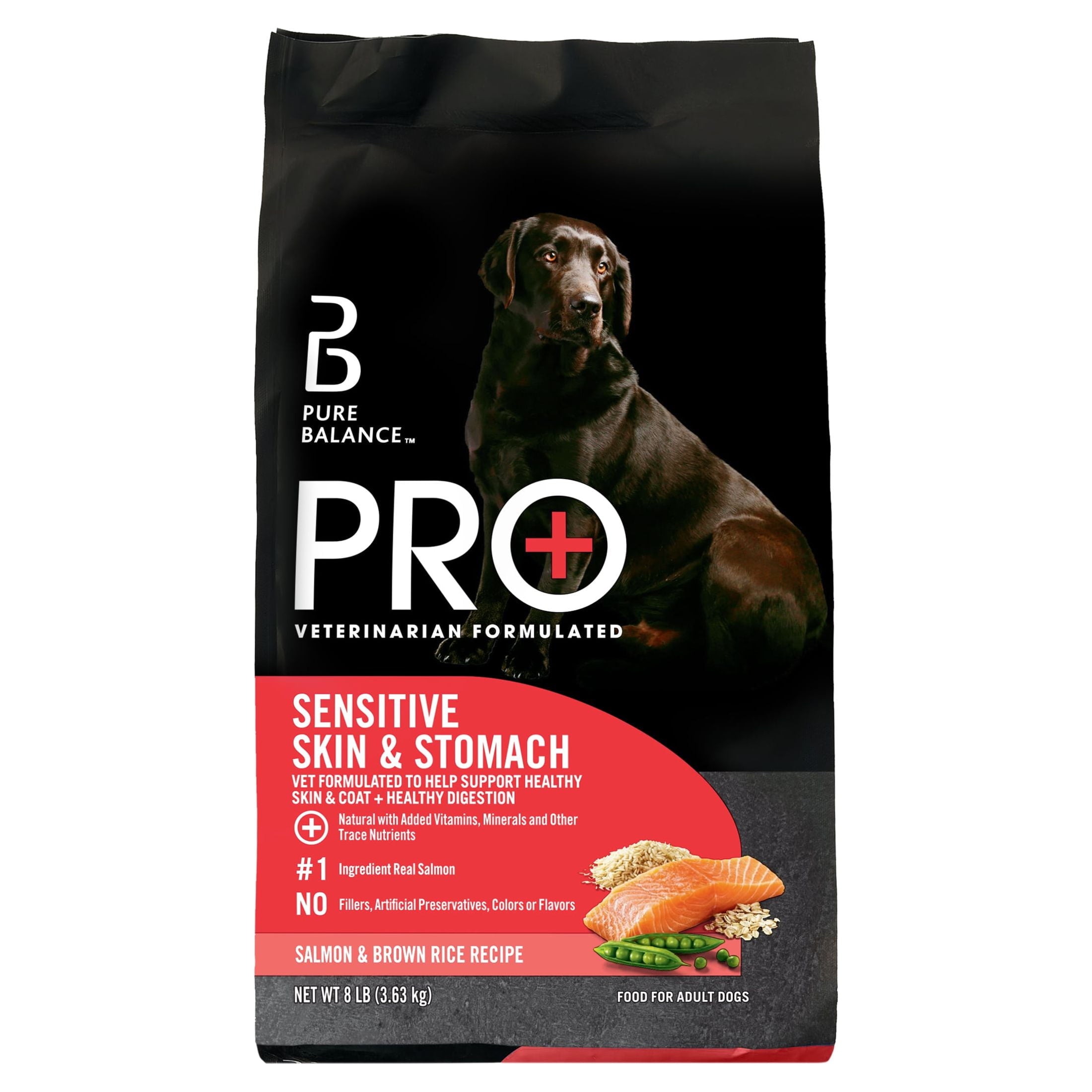 Pro+ Sensitive Skin & Stomach Dog Food, Salmon & Rice Recipe, 8LB