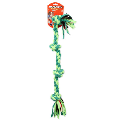 Flossy Chews Cloth 4 Knot Tug Rope Dog Toy, Large, 27", Assorted Colors