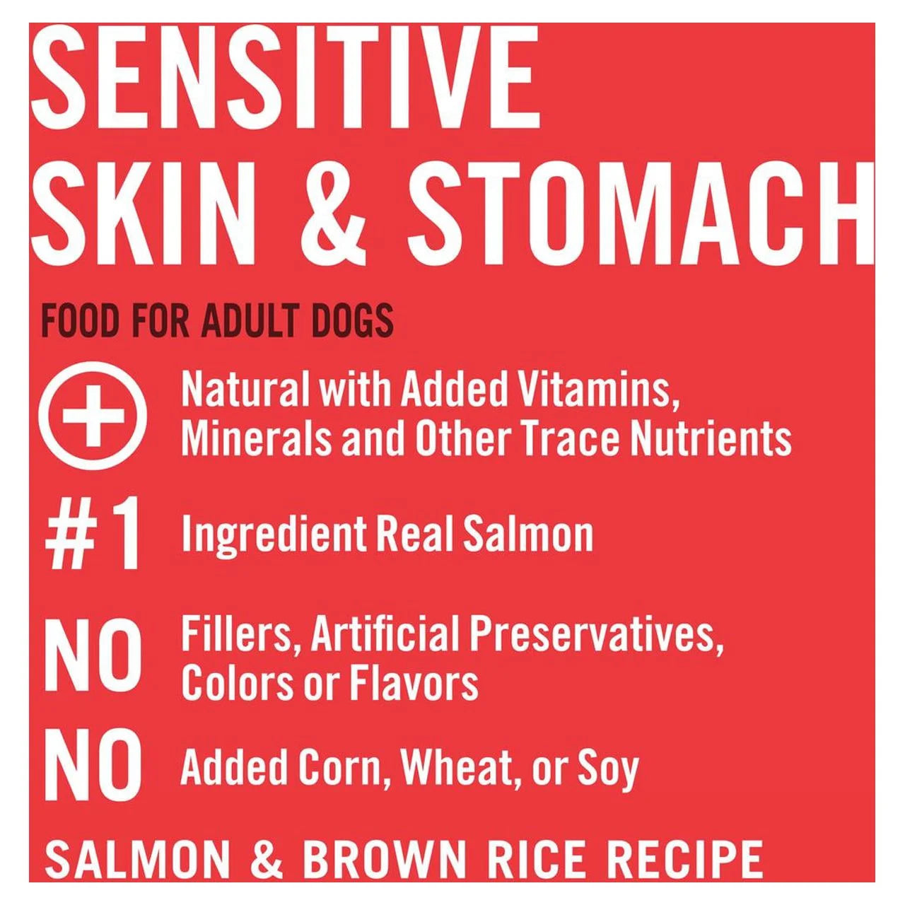 Pro+ Sensitive Skin & Stomach Dog Food, Salmon & Rice Recipe, 8LB