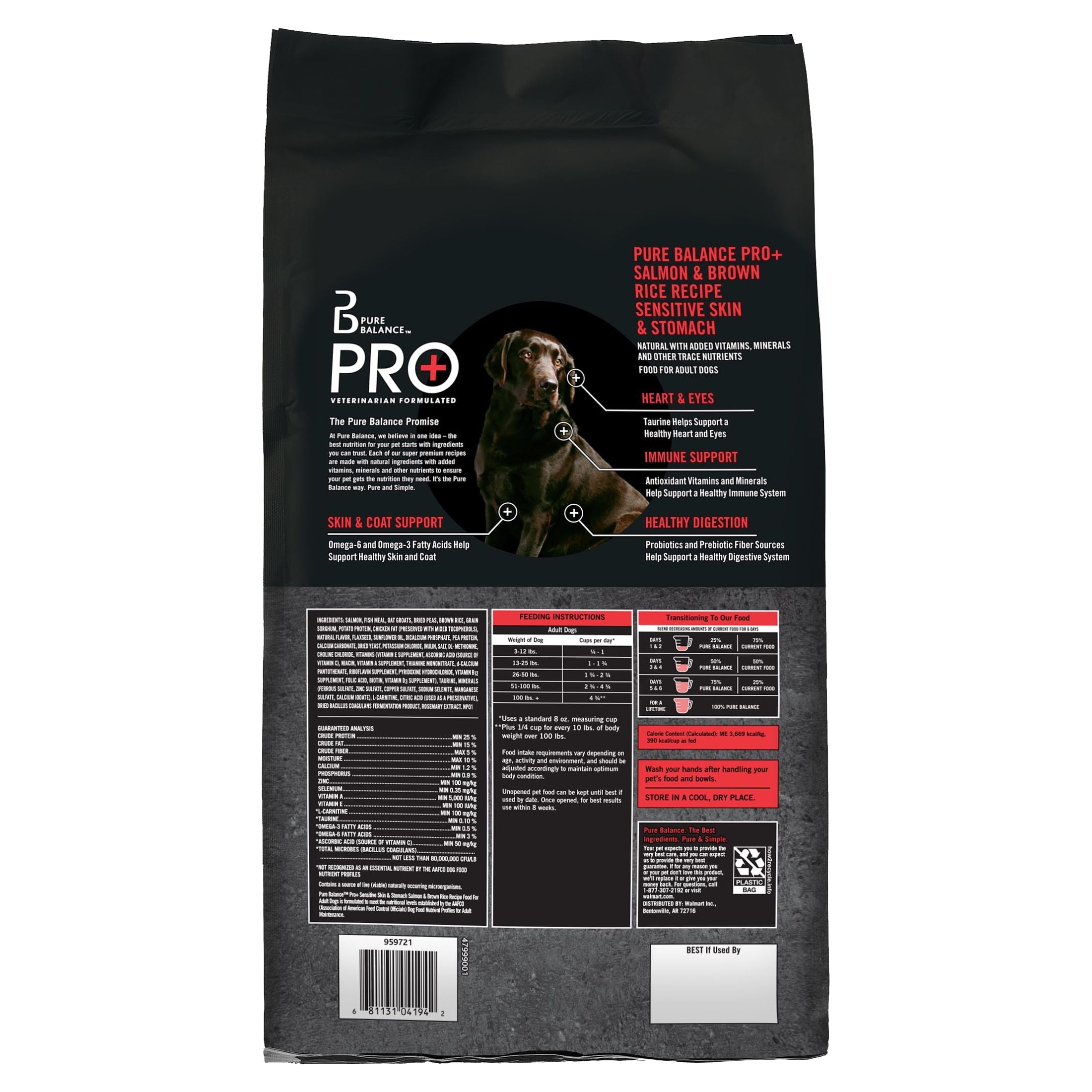 Pro+ Sensitive Skin & Stomach Dog Food, Salmon & Rice Recipe, 8LB