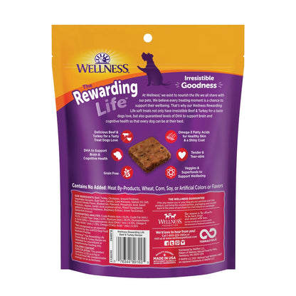 Wellness Soft Wellbites Grain-Free Beef & Turkey Recipe Dry Dog Treat, 6 Oz